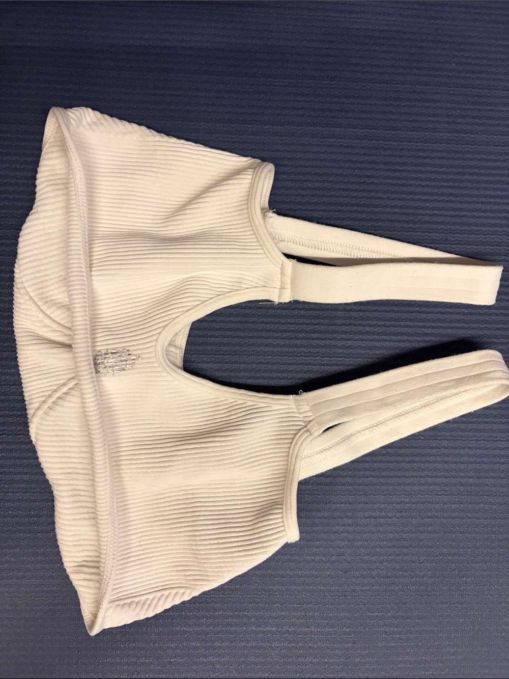 Free People White Ribbed Bralette Top